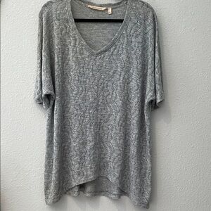 Soft Surroundings Gray pop-over Short Sleeve Top
Lightweight weave fabric
Sz L